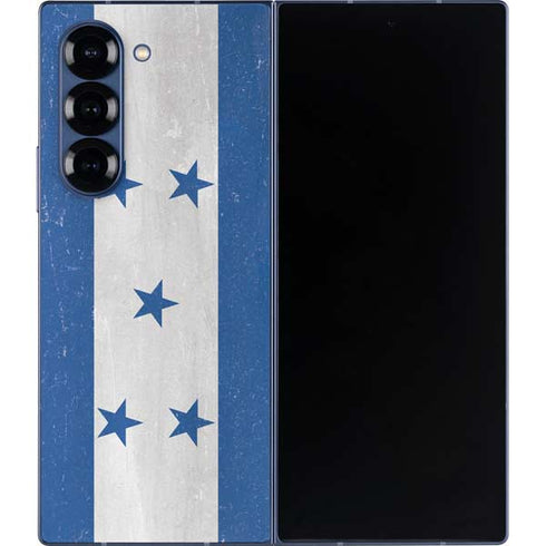 Honduras Flag Distressed Galaxy Z Fold6 Skin